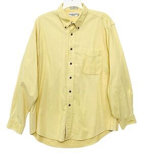 Abercrombie & Finch Shirt Corduroy Button Up Long Sleeve Made/ Hong Kong XL